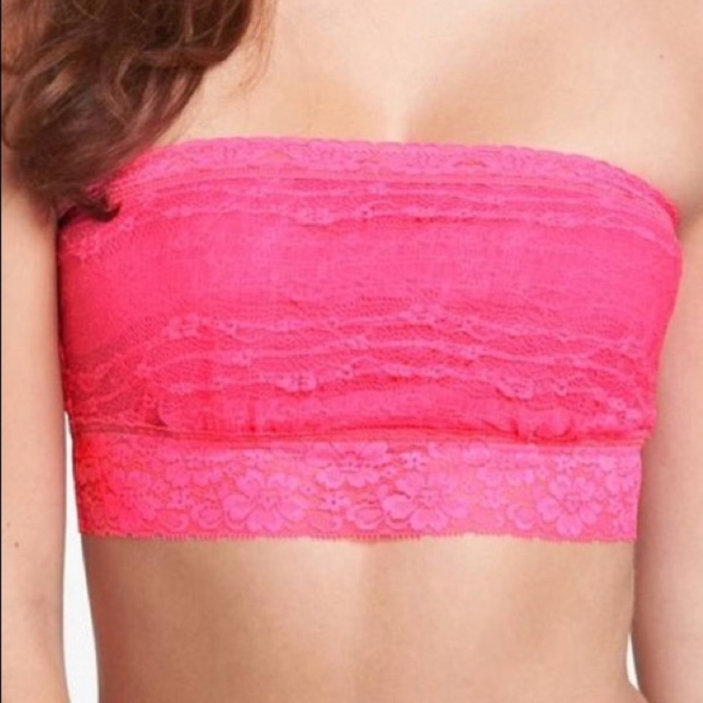 Free People Hot Pink Lace Bandeau
